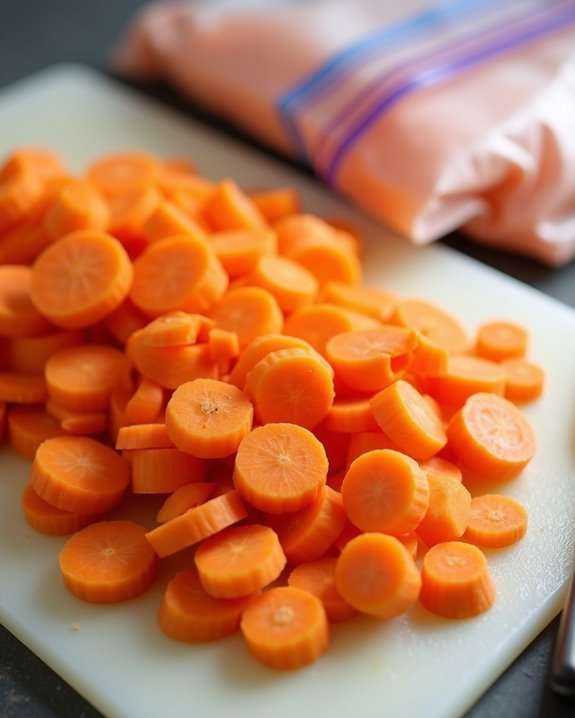 freezing prepared carrots safely