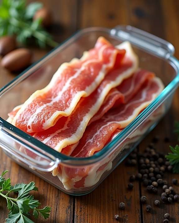 properly store bacon safely